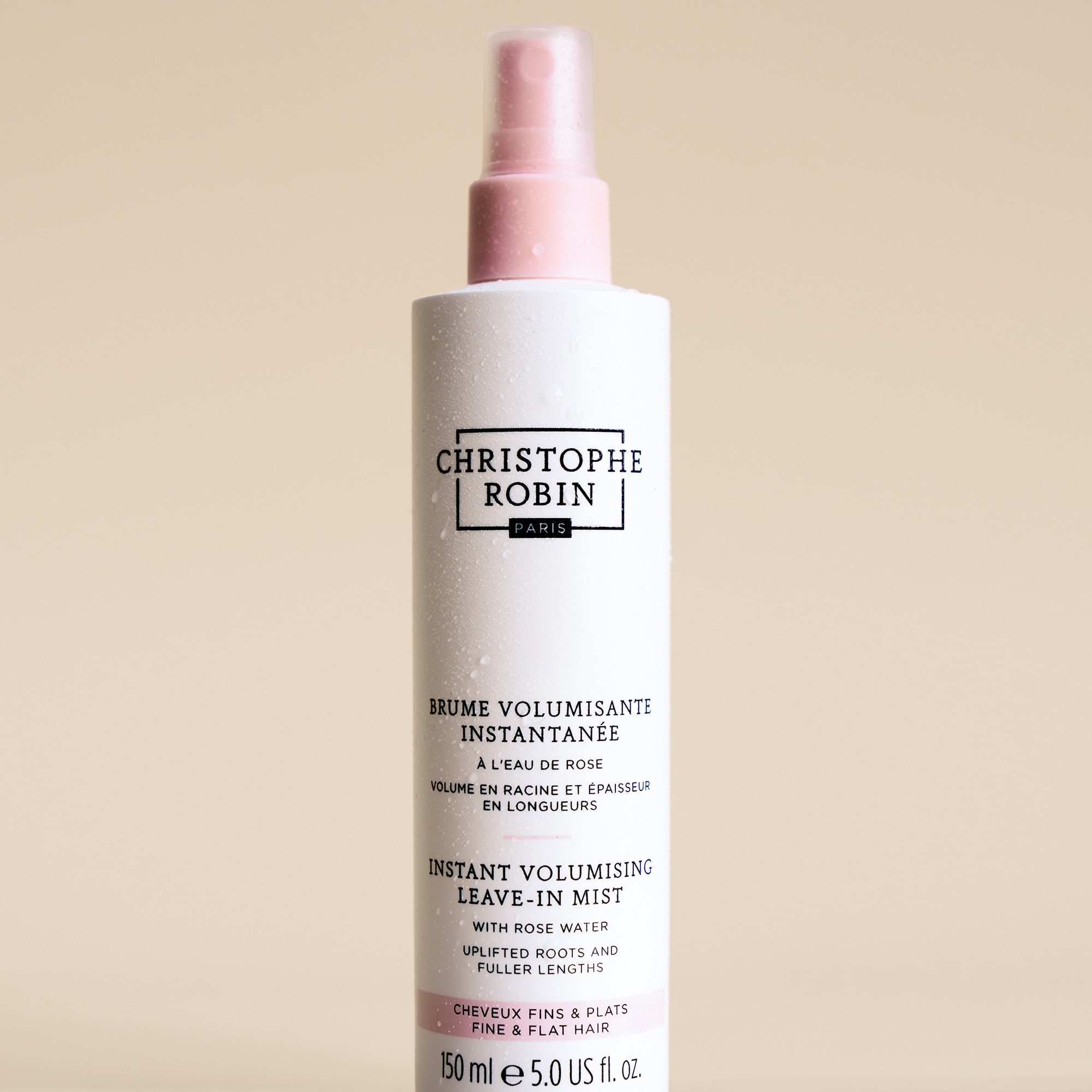 Brume volumisante instantanée à l'eau de rose