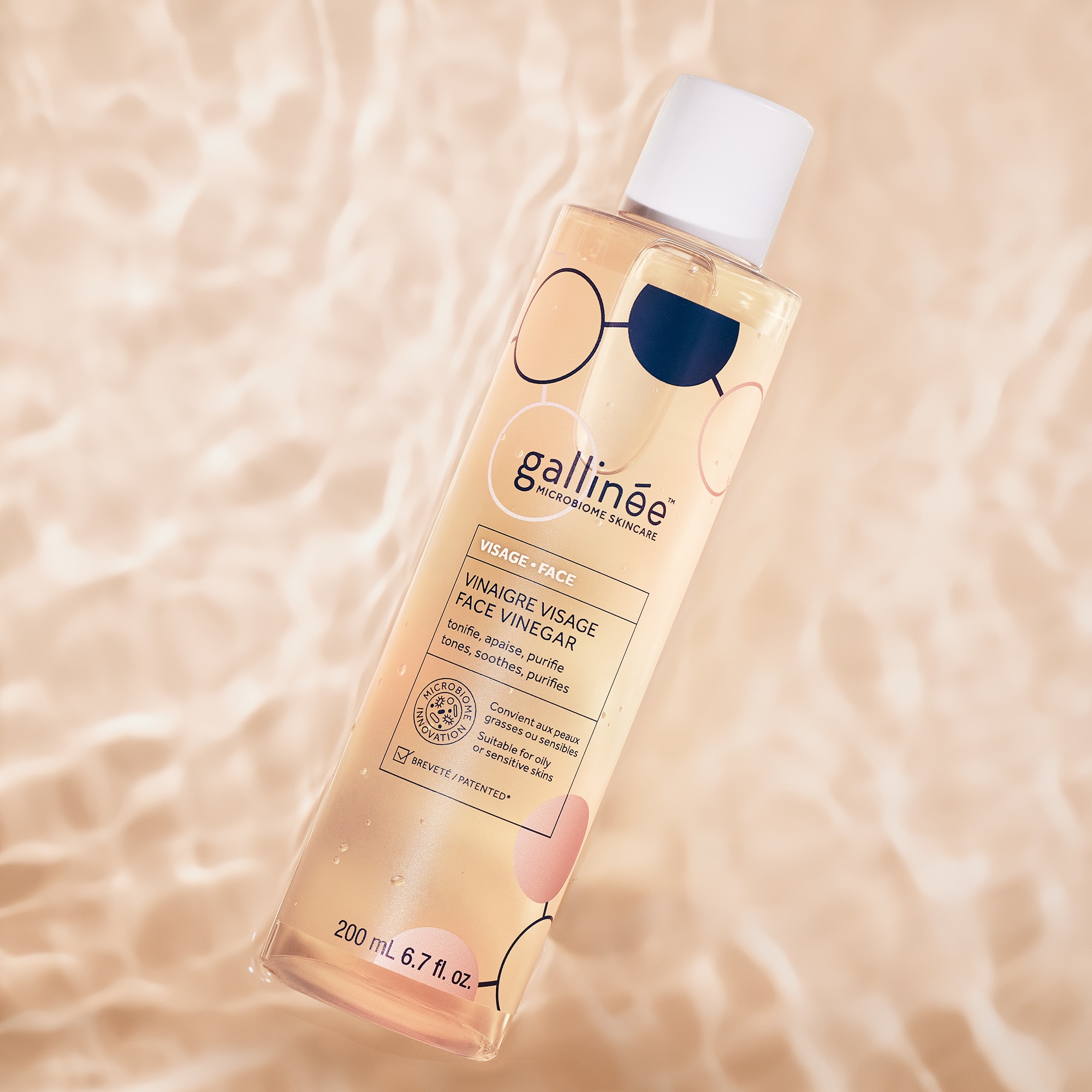 200mL GALLINEE SOIN VISAGE Vinaigre visage - peaux grasses à sensibles  1 of 4 