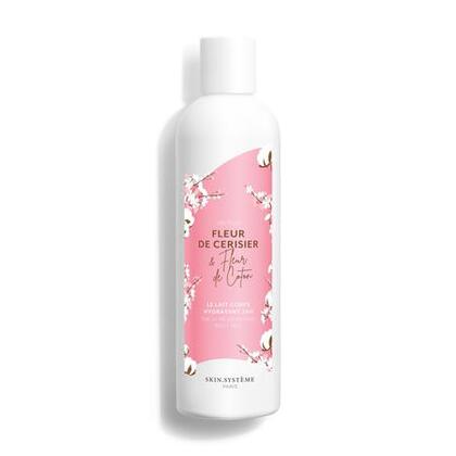 250ML SKIN.SYSTÈME BATH&BODY Lait corps hydratant 24h fleurs de cerisier &  coton  1 of 2 