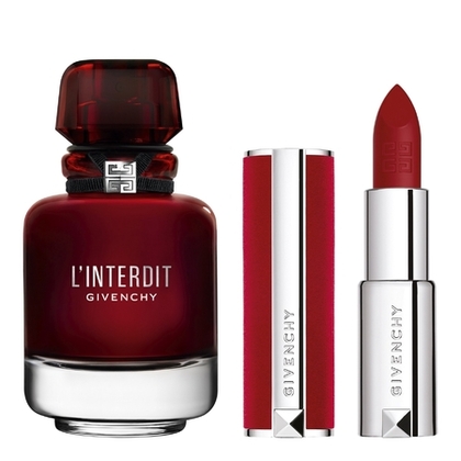  GIVENCHY L’INTERDIT GIVENCHY EAU DE PARFUM ROUGE Coffret l'interdit eau de parfum rouge + le rouge deep velvet 37  1 of 4 