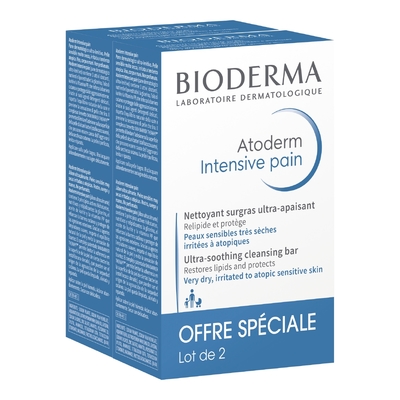 BIODERMA - Atoderm Intensive - Pain Lavant Surgras Corps & Visage Peaux Sensibles - 300ml