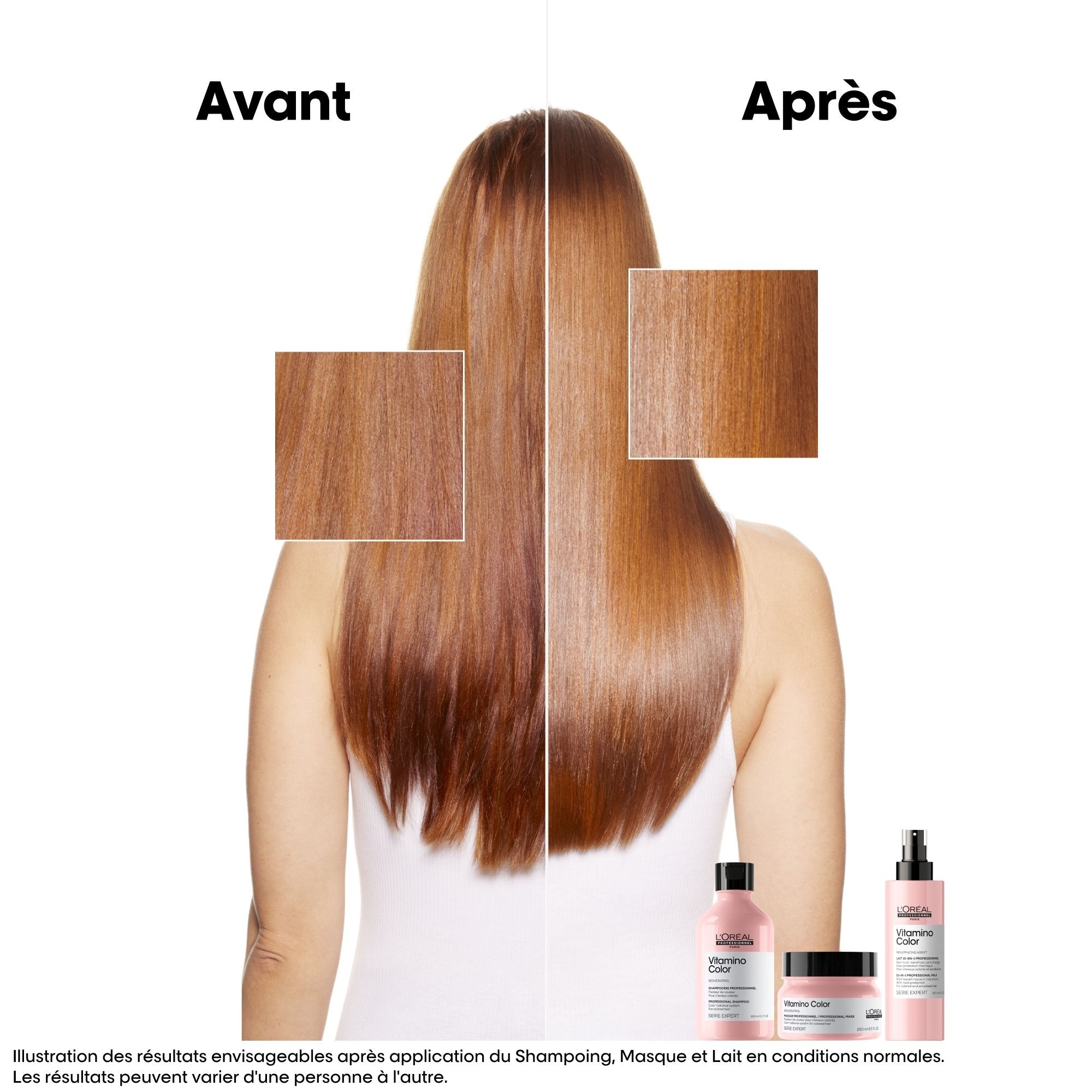 Shampooing pour cheveux colorés.