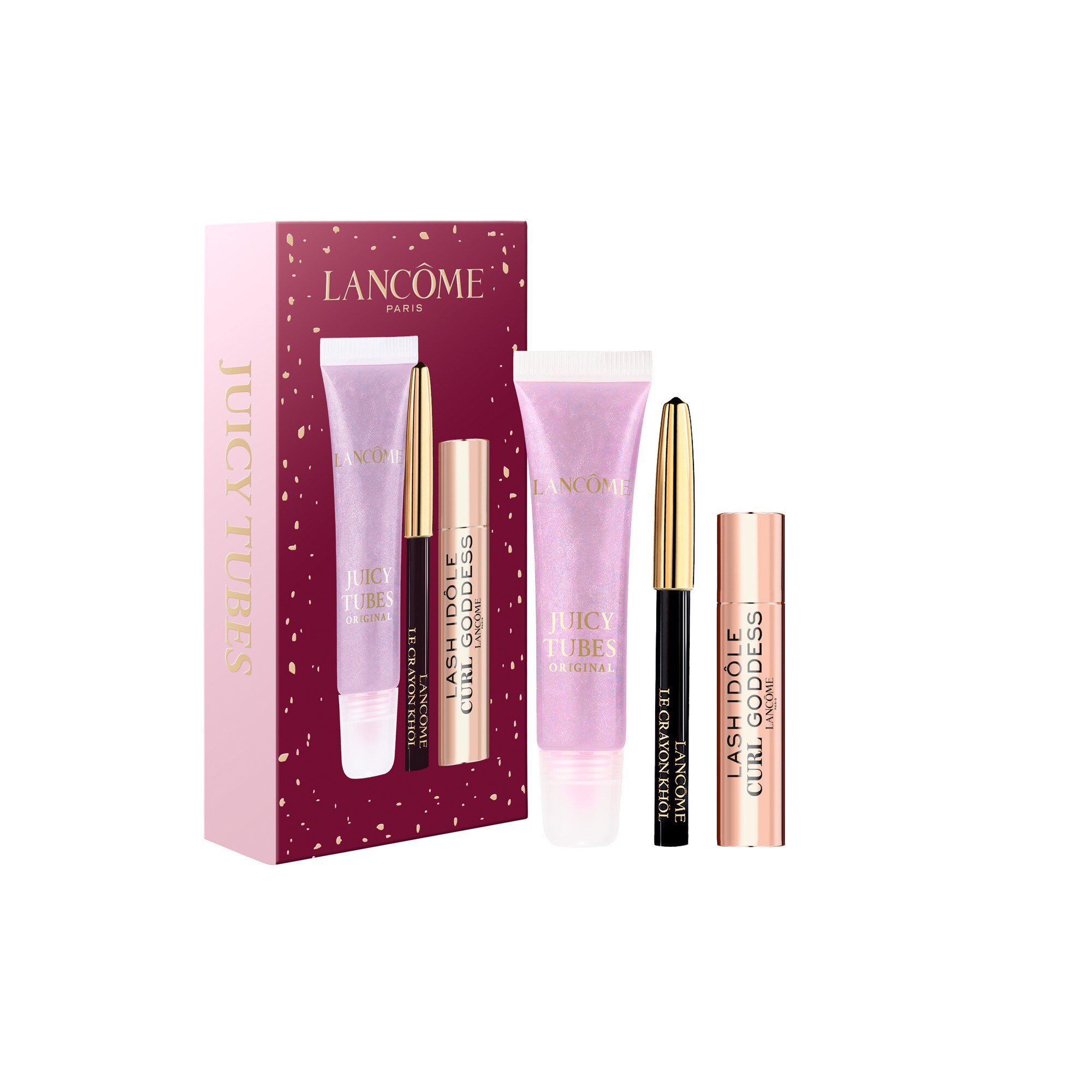 Lancôme JUICY Coffret - mini mascara + mini crayon khôl + gloss 1 of 2 Coffret - mini mascara + mini crayon khôl + gloss