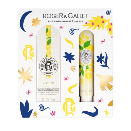  Roger & Gallet CÉDRAT Coffret eau parfumée bienfaisante cédrat + sa crème mains  1 of 1 