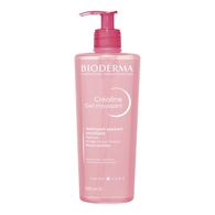 500ml BIODERMA CRÉALINE Gel moussant nettoyant visage doux apaise & hydrate le visage  1 of 2 