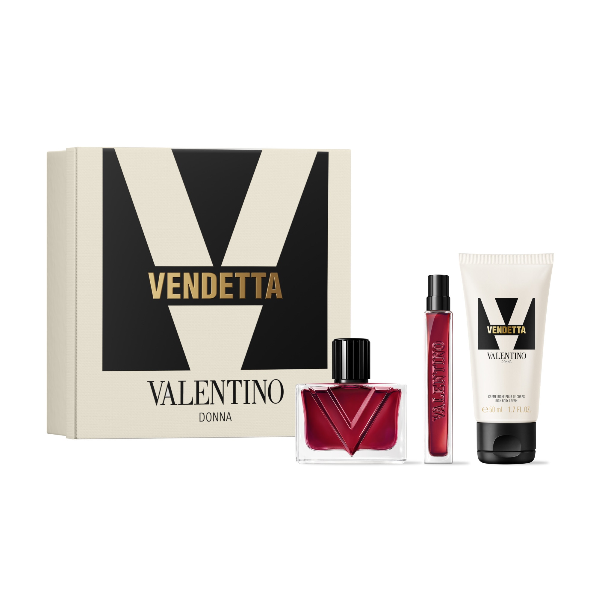 Valentino - Vendetta Donna - Coffret - Eau De Parfum + Format Voyage + Lait Corps
