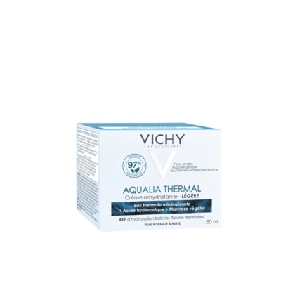 50mL VICHY AQUALIA THERMAL Crème réhydratante légère visage pour peaux normales à mixtes  1 of 4 