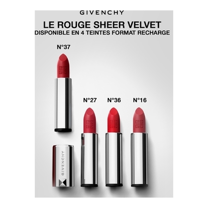  GIVENCHY LE ROUGE SHEER VELVET Rouge à lèvres mat effet floutant - rechargeable  1 of 4 