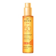 150ML Nuxe SUN Huile bronzante visage & corps haute protection spf50  1 of 2 