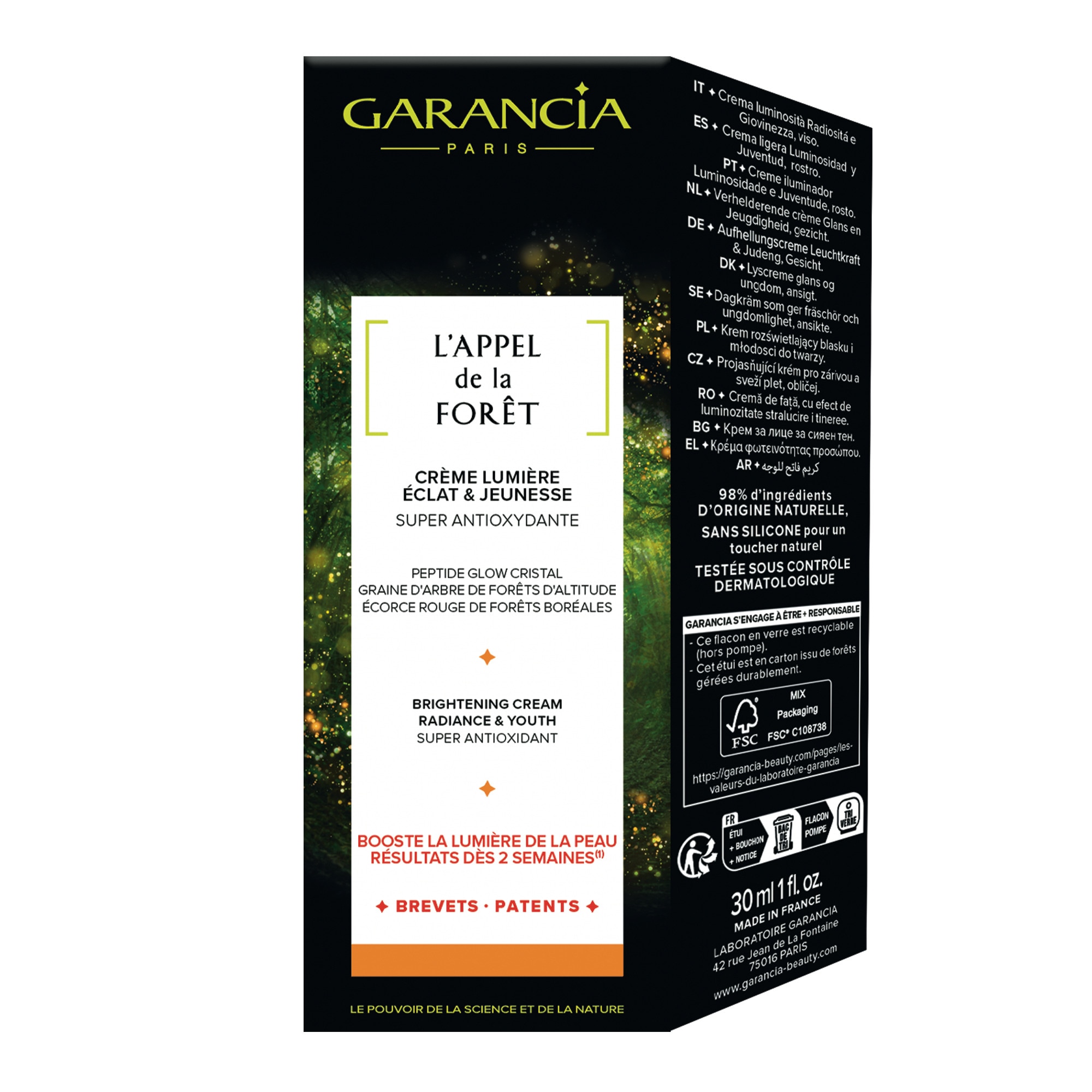 Crème lumière eclat & jeunesse l'appel de la forêt 30ml