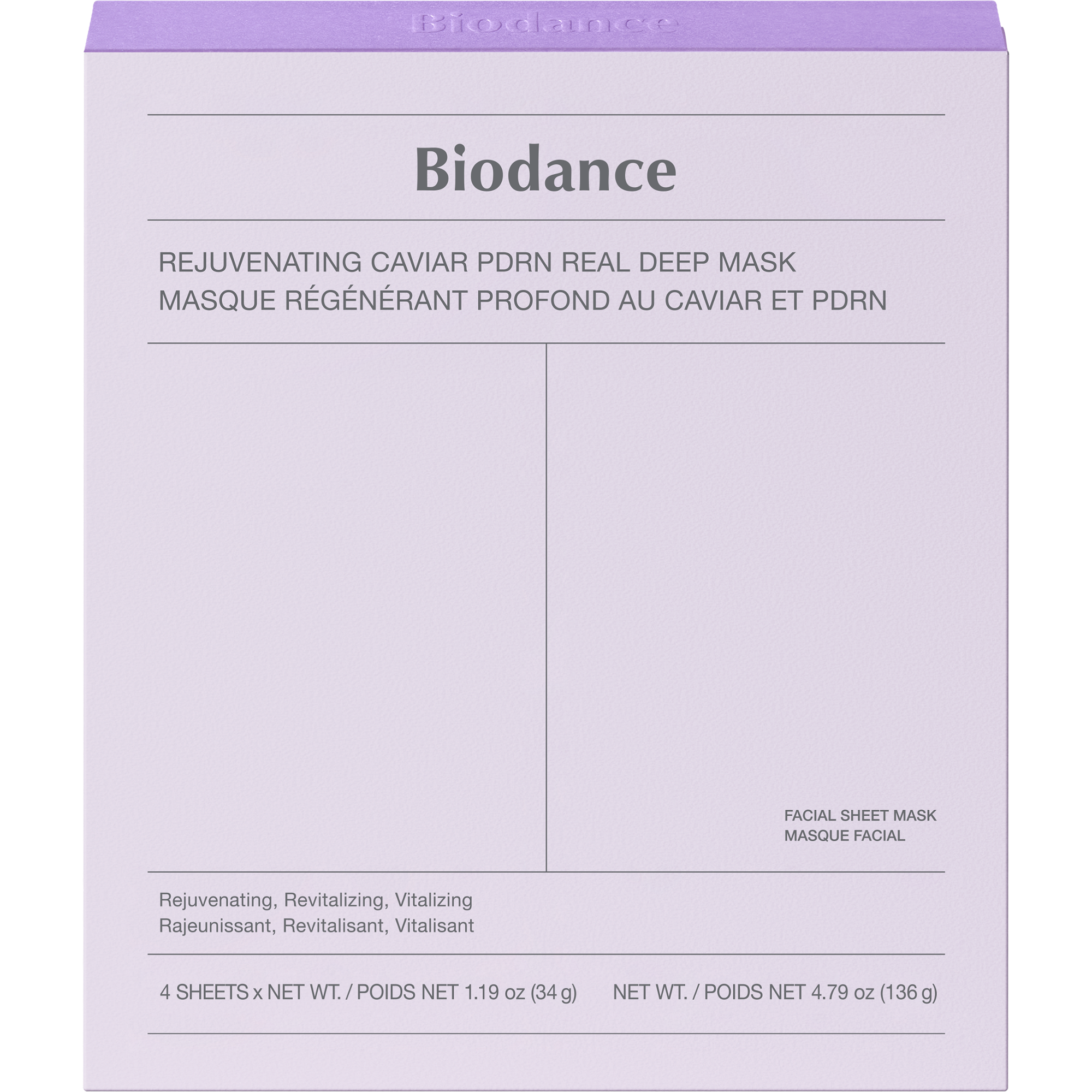 Biodance - Rejuvenating Caviar Pdrn - Kit De 4 Masques Hydrogel Au Pdrn