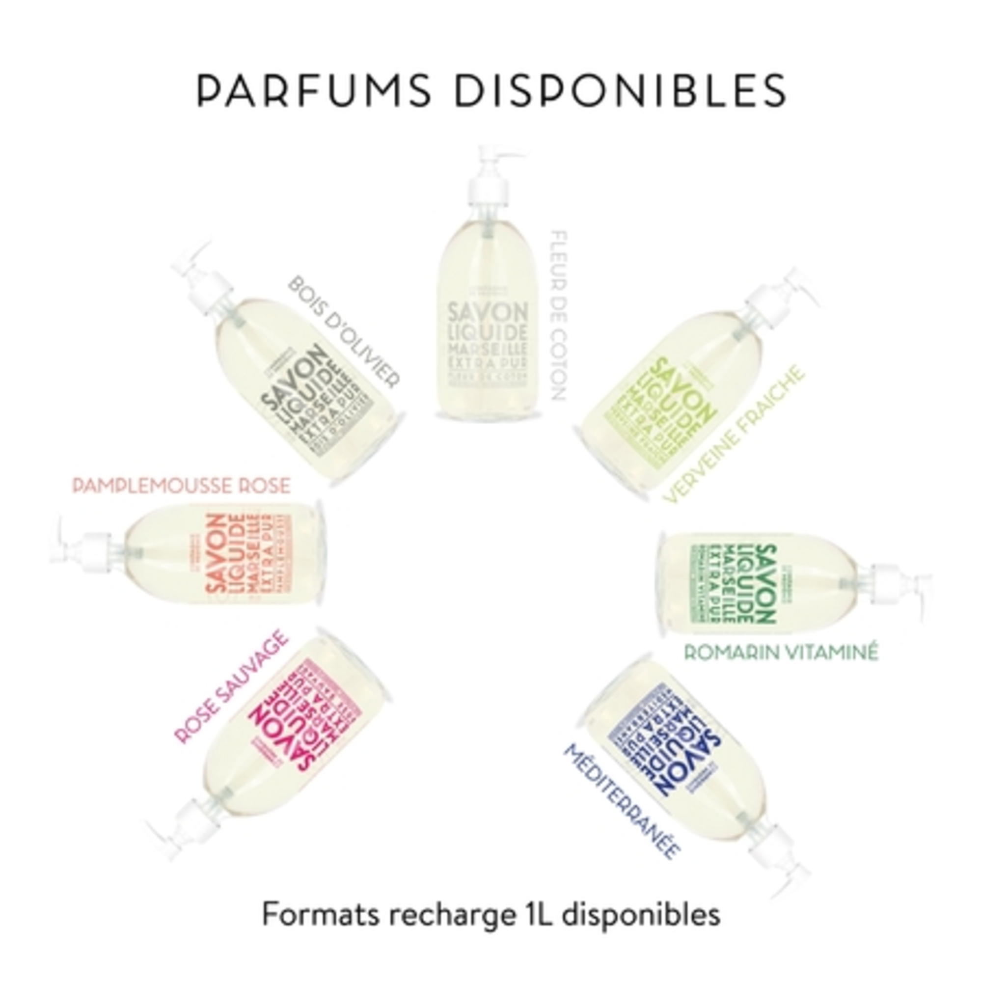 Savon liquide de Marseille fleur de coton