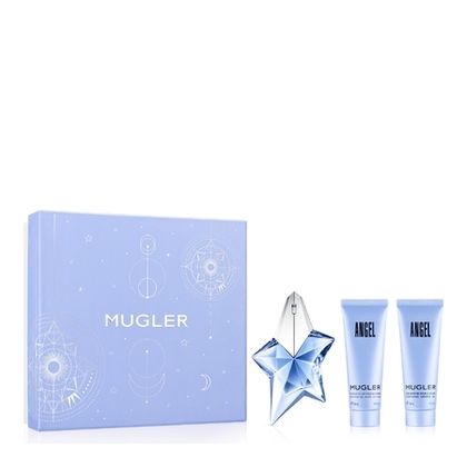  Mugler ANGEL Coffret eau de parfum rechargeable + lait pour le Corps + gel douche  1 of 4 