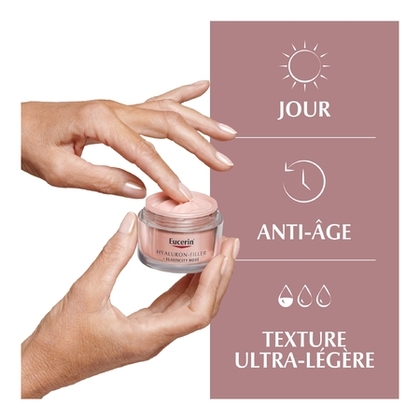 Eucerin hyaluron-filler + elasticity thiamidol soin de jour rosé spf 30 anti-âge