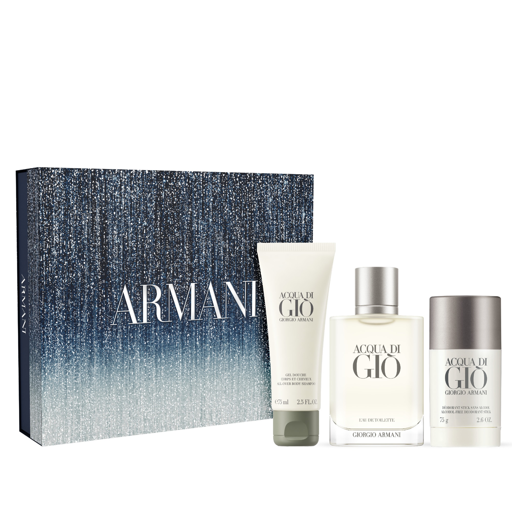 Armani ACQUA DI GIÒ Coffret eau de toilette + gel douche + déodorant stick 1 of 2