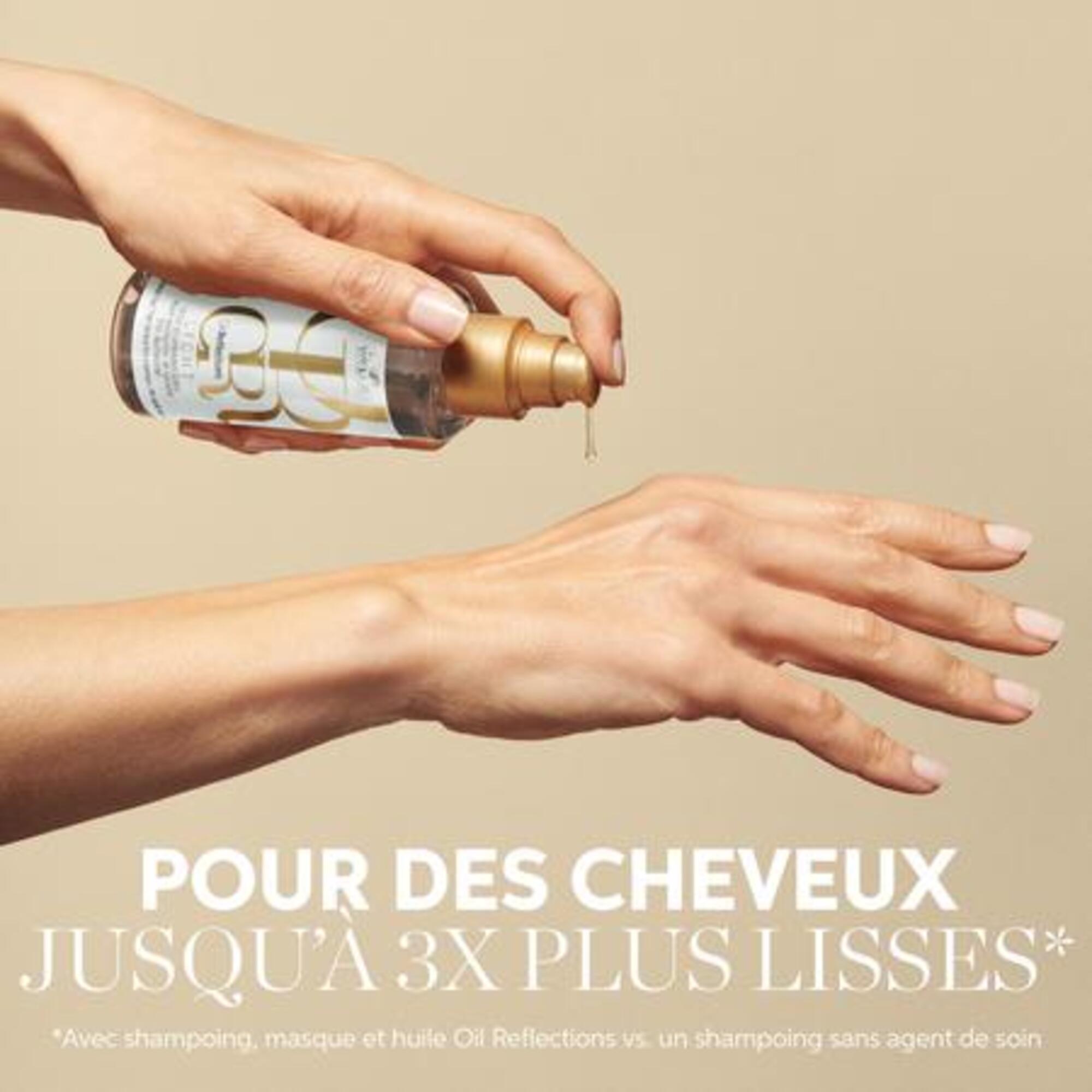 Huile capillaire légère révélatrice de lumière pour cheveux fins à normaux