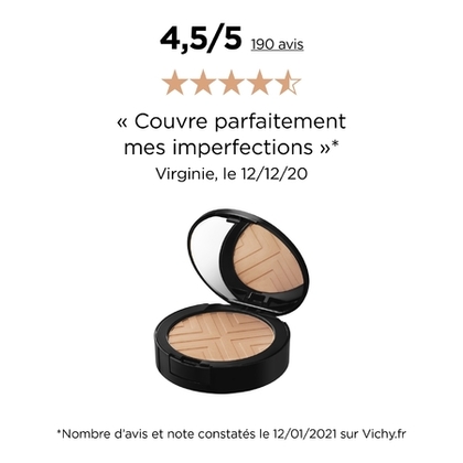  VICHY DERMABLEND COVERMATTE Fond de teint poudre compacte haute couvrance SPF25  1 of 4 