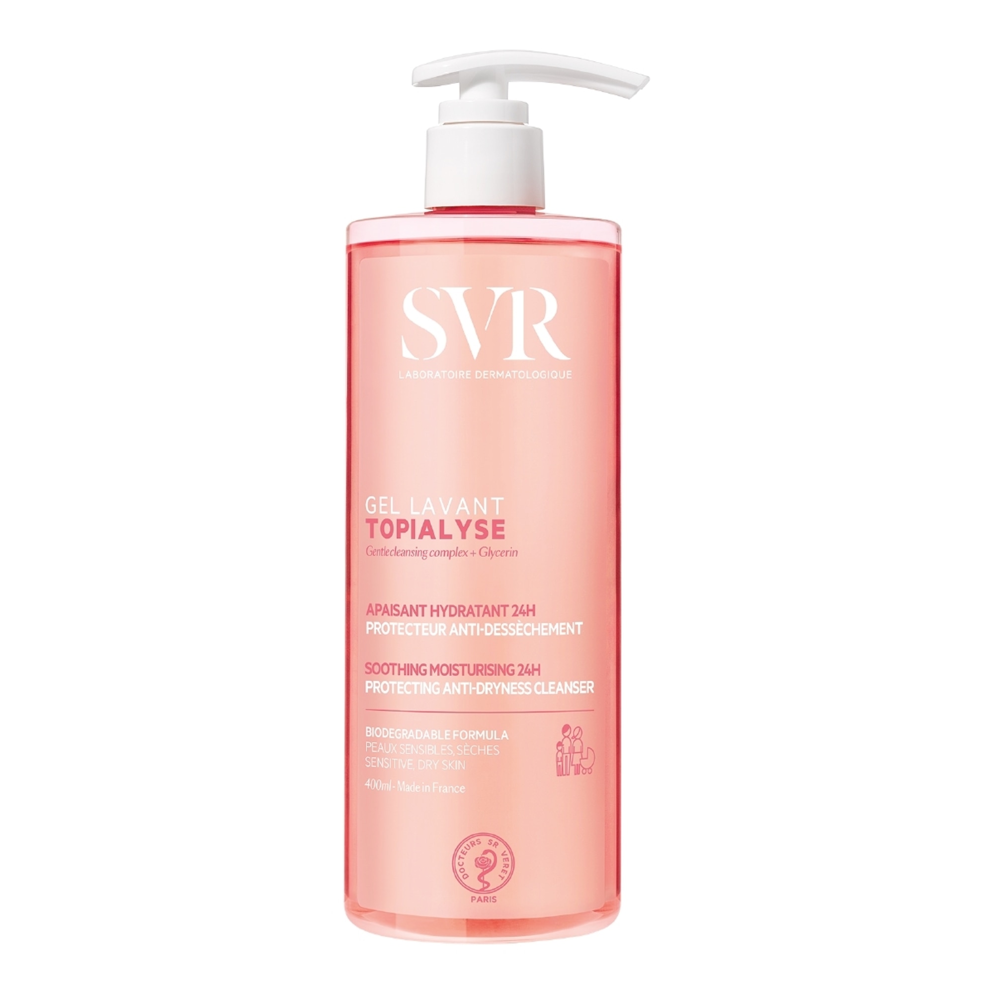 Laboratoire Svr - Topialyse - Gel Lavant Apaisant Hydratant 24h - 400ml