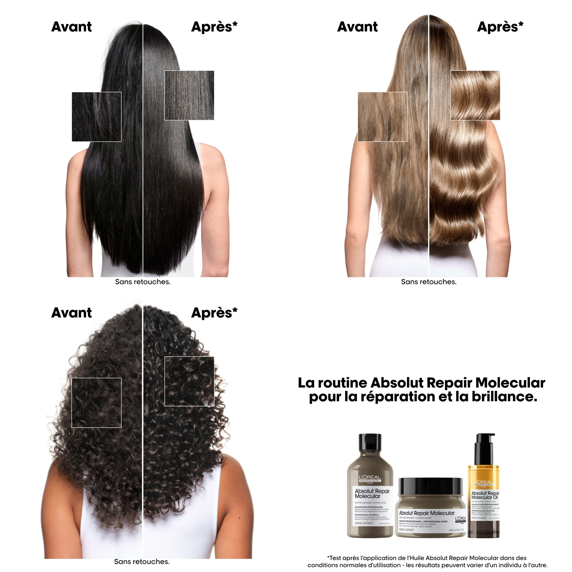 90mL L'ORÉAL PROFESSIONNEL ABSOLUT REPAIR MOLECULAR Huile bi-phase 1 of 4