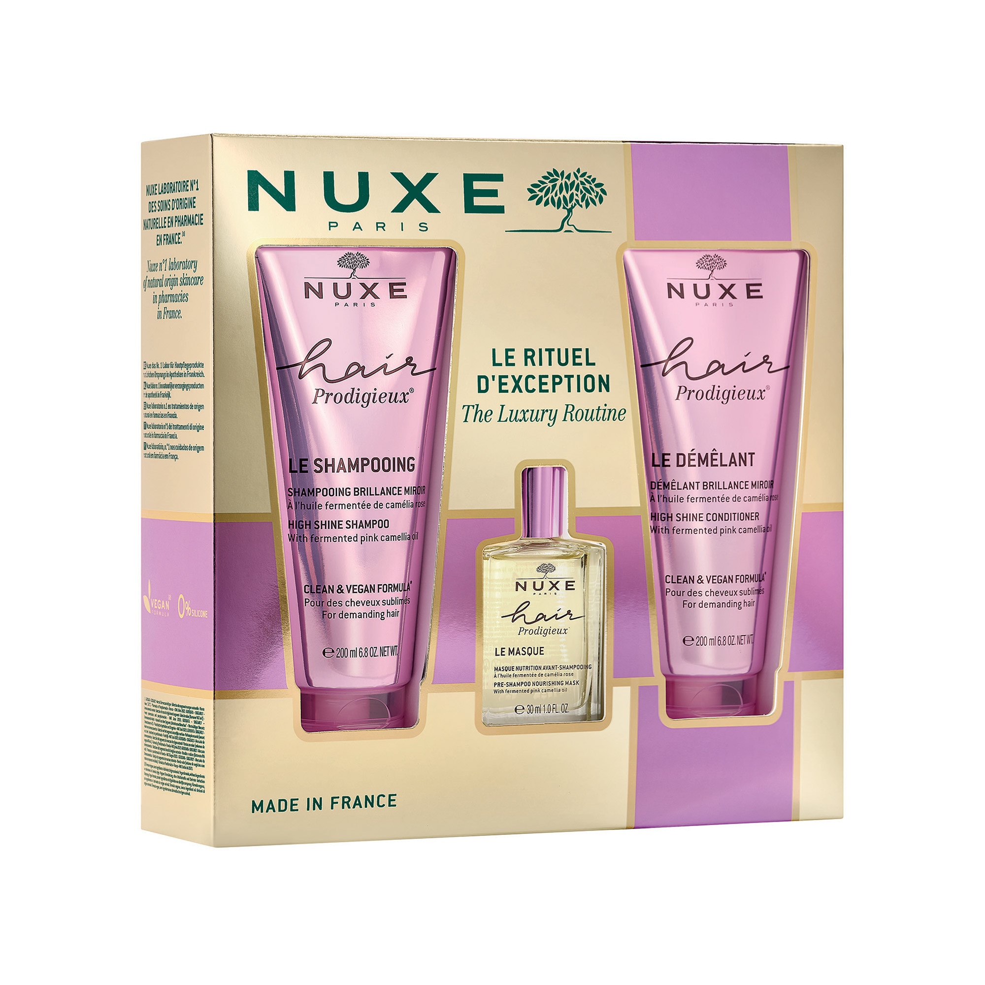 Nuxe - Hair Prodigieux® - Coffret - Masque + Shampoing + Démêlant