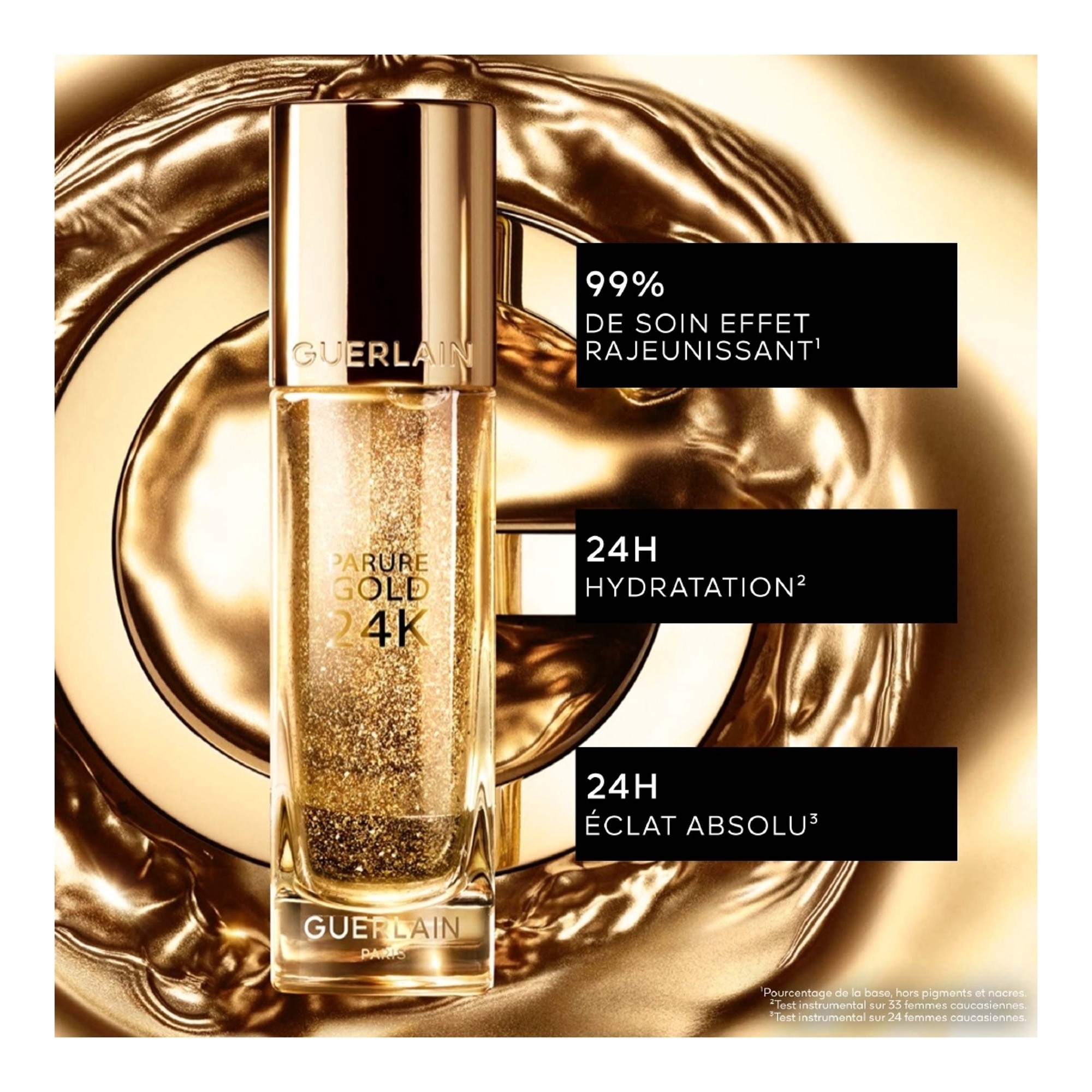  Guerlain PARURE GOLD 24K Base de teint perfectrice concentré d?éclat - hydratation 24h  1 of 3 