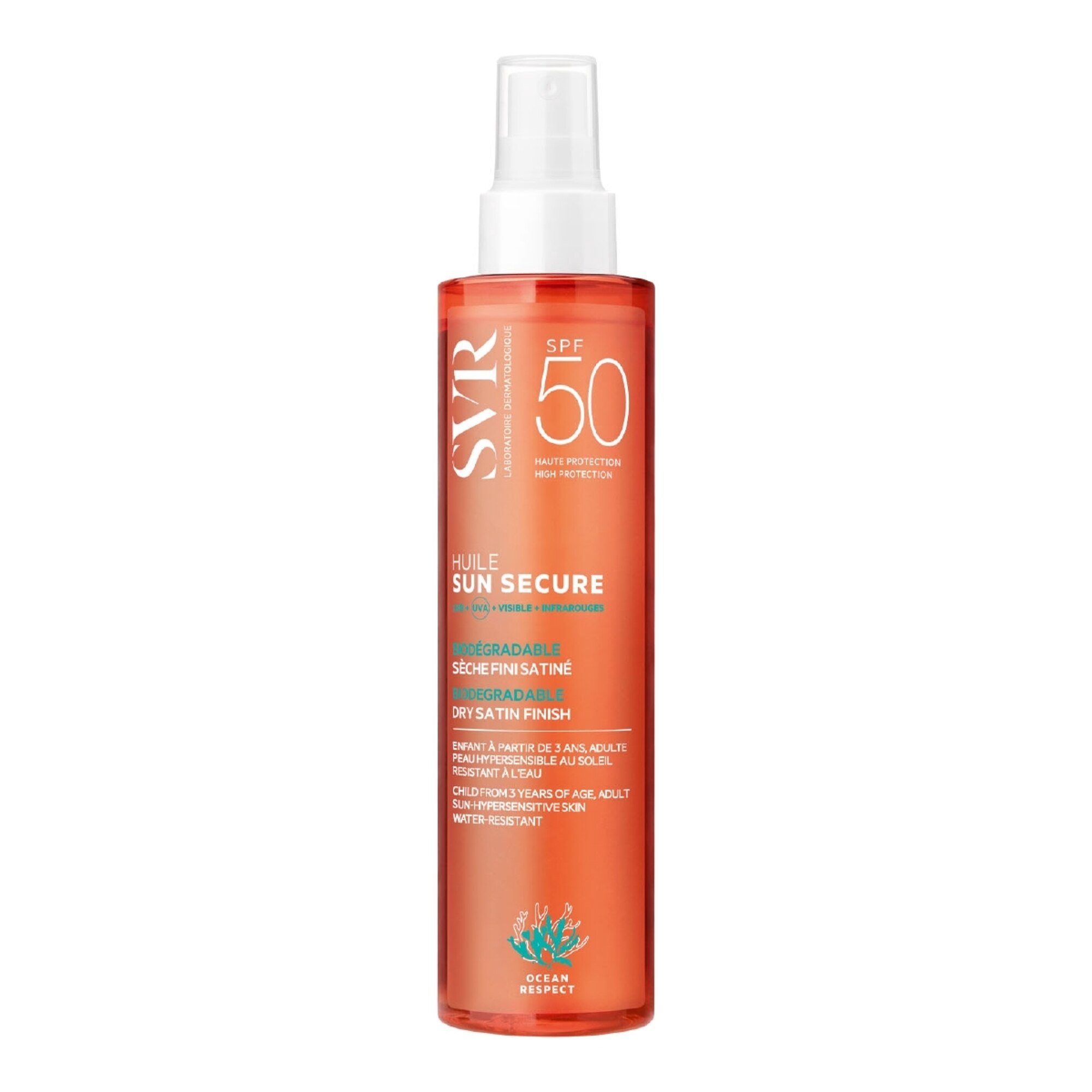 Laboratoire Svr - Sun Secure Huile Spf50 - Huile Sèche Fini Satiné - 200ml