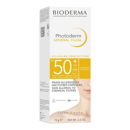 105G BIODERMA PHOTODERM MINERAL Fluide spf50+ - peaux allergiques aux filtres chimiques  1 of 4 