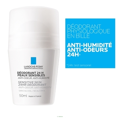 100ML LA ROCHE POSAY DÉODORANT PHYSIOLOGIQUE Déodorant 24h peaux sensibles anti-odeurs anti-humidité - lot de 2  1 of 4 