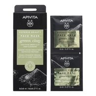 16ML APIVITA EXPRESS BEAUTY Masque visage nettoyant profond à l'argile verte  1 of 2 