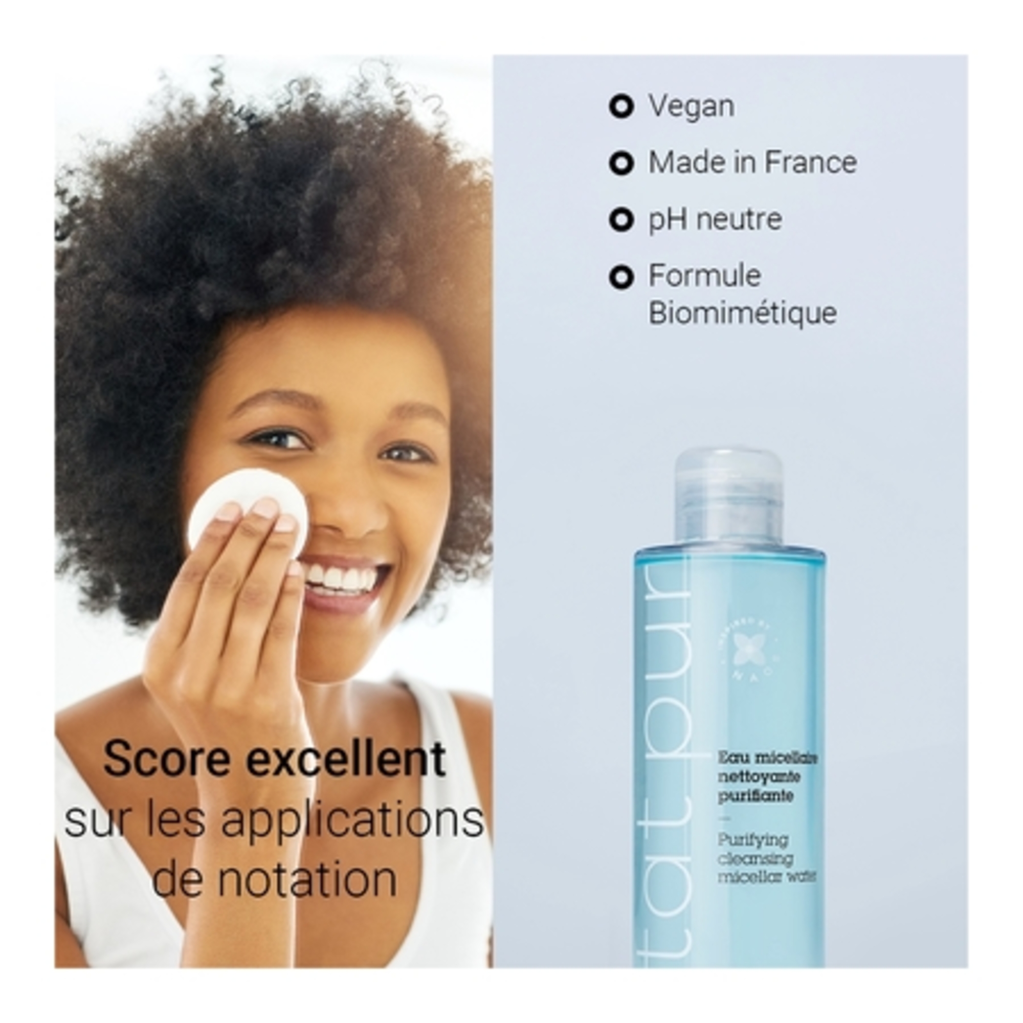 Eau micellaire démaquillante purifiante