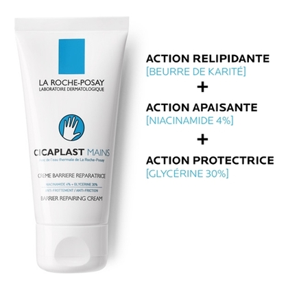 50mL LA ROCHE POSAY CICAPLAST MAINS Crème hydratante réparatrice non grasse  1 of 4 