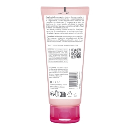 Gel nettoyant moussant doux peau sensible