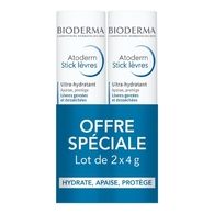 8G BIODERMA ATODERM Lot de 2 - baume à lèvres stick  1 of 2 