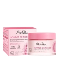 50ML MELVITA SOURCE DE ROSES Crème hydra-repulpante 48h bio  1 of 2 