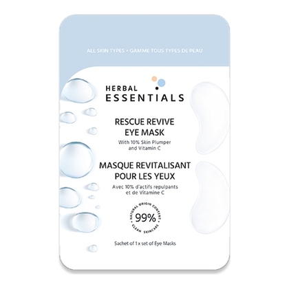 12G HERBAL ESSENTIALS TOUS TYPES DE PEAUX Masque yeux avec 10 % d'extrait d'actifs repulpants et de vitamine C  1 of 2 