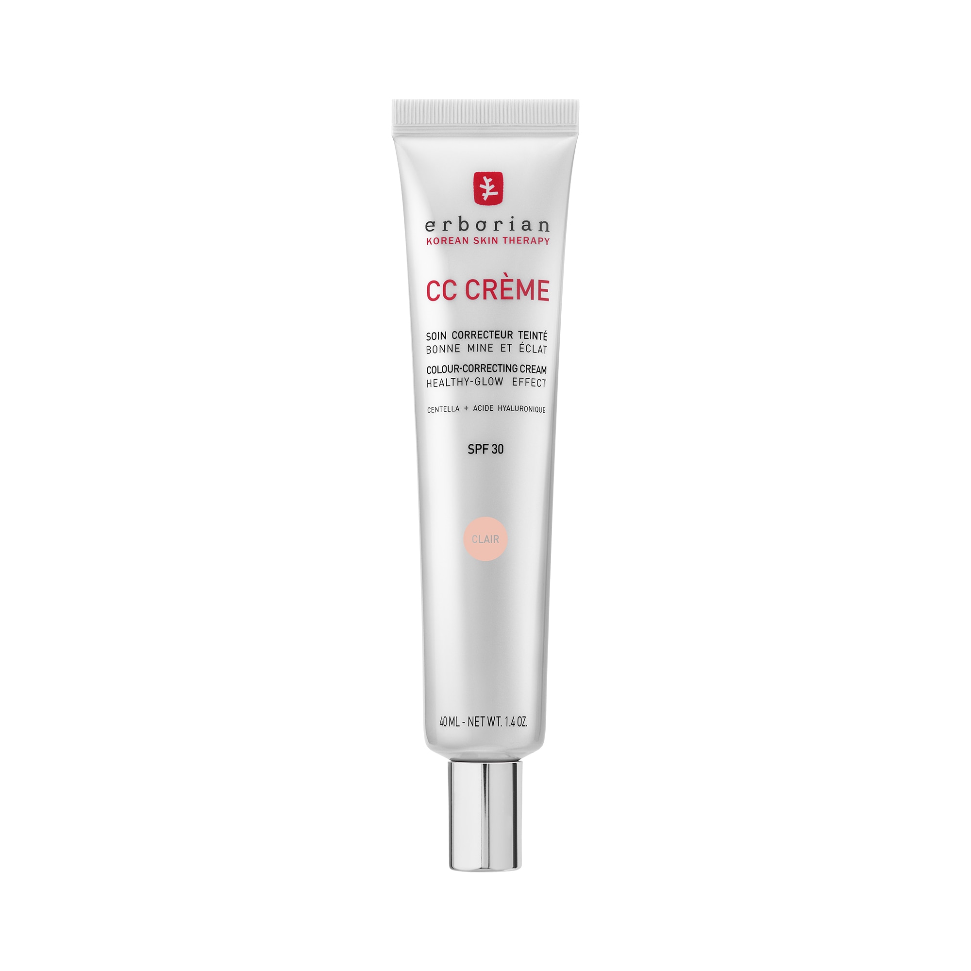 Erborian - Cc Creme - Soin Correcteur Teinté - Bonne Mine & Éclat - Porcelaine - 15ml