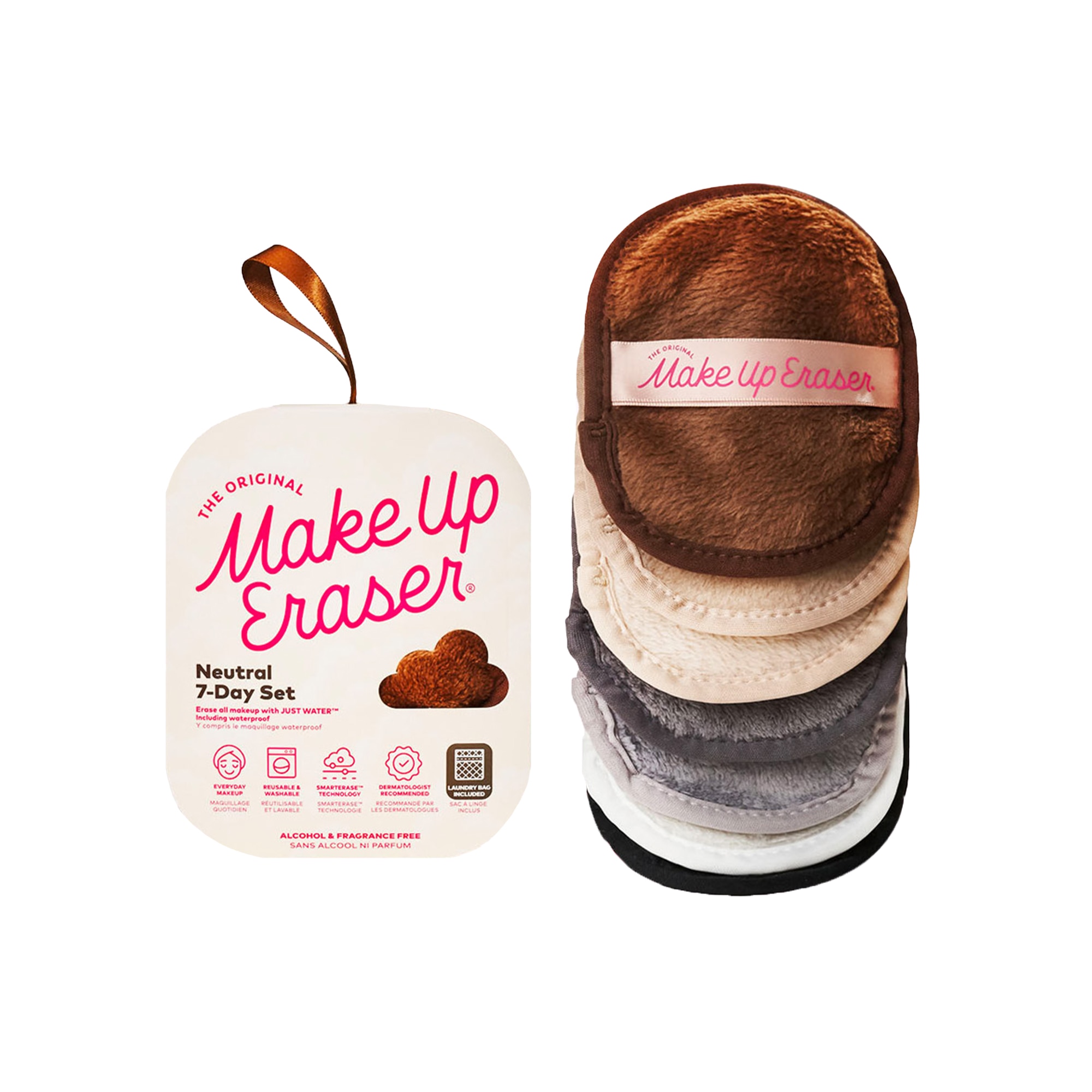 Make Up Eraser - Accessoires - Coffret Serviette Démaquillante Réutilisable X7 - Warm Neutrals