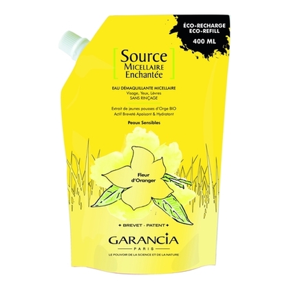 400ML GARANCIA SOURCE MICELLAIRE ENCHANTEE Recharge eau démaquillante micellaire visage, yeux et lèvres sans rinçage Fleur d'Oranger  1 of 1 