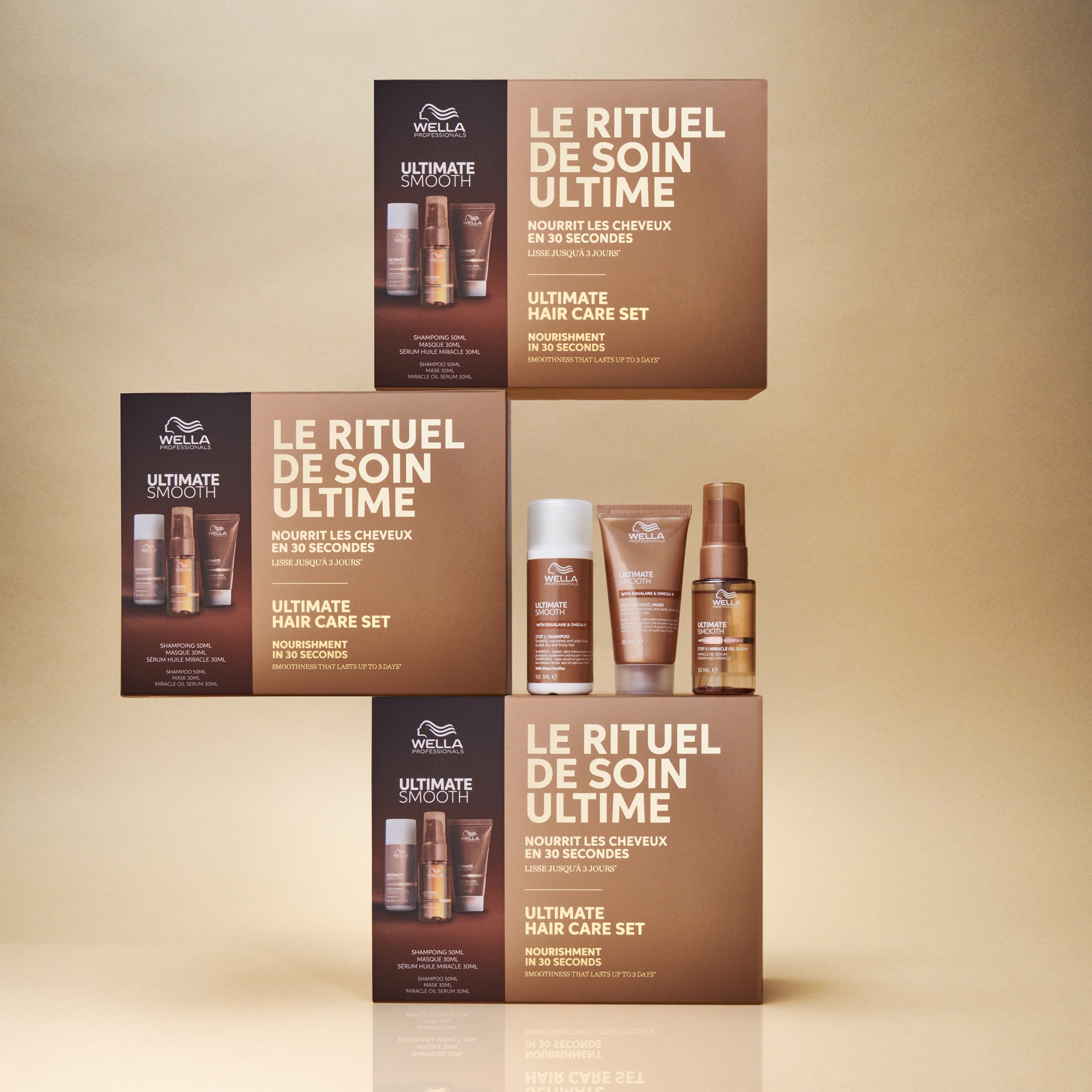Coffret découverte nutrition ultime pour cheveux secs, ternes ou sujets aux frisottis.
