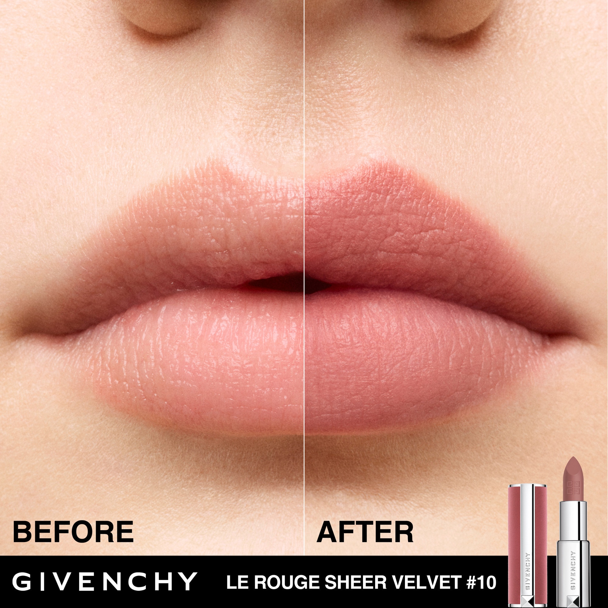 GIVENCHY LE ROUGE SHEER VELVET Rouge à lèvres mat effet floutant - rechargeable 1 of 4