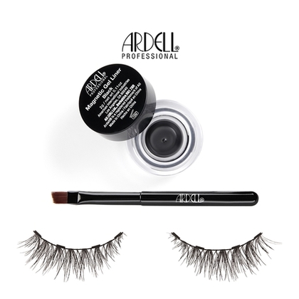  ARDELL MAGNETIQUES Kit faux-cils magnétique : liner gel noir + Demi Wispies  1 of 4 