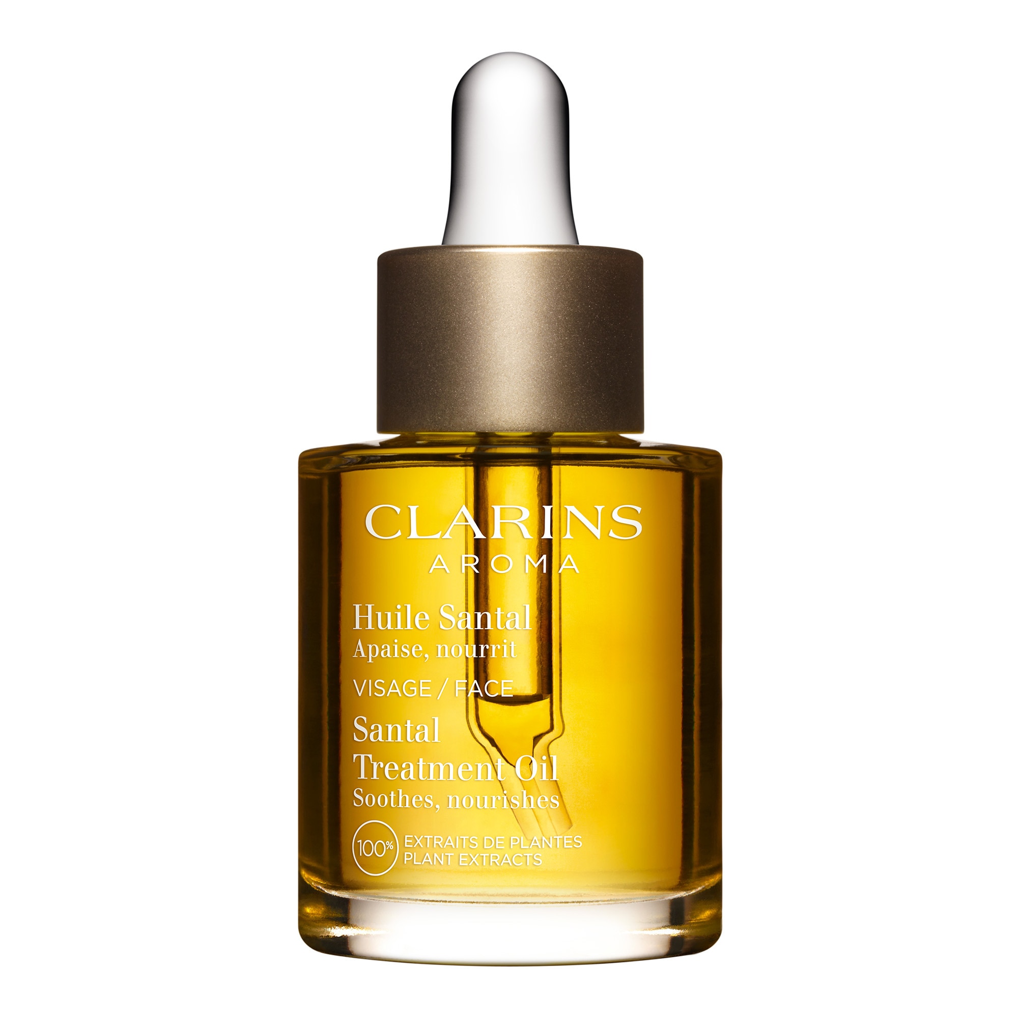 30mL Clarins HUILE VISAGE Huile santal - peaux sèches ou rosées 1 of 2 Huile santal - peaux sèches ou rosées