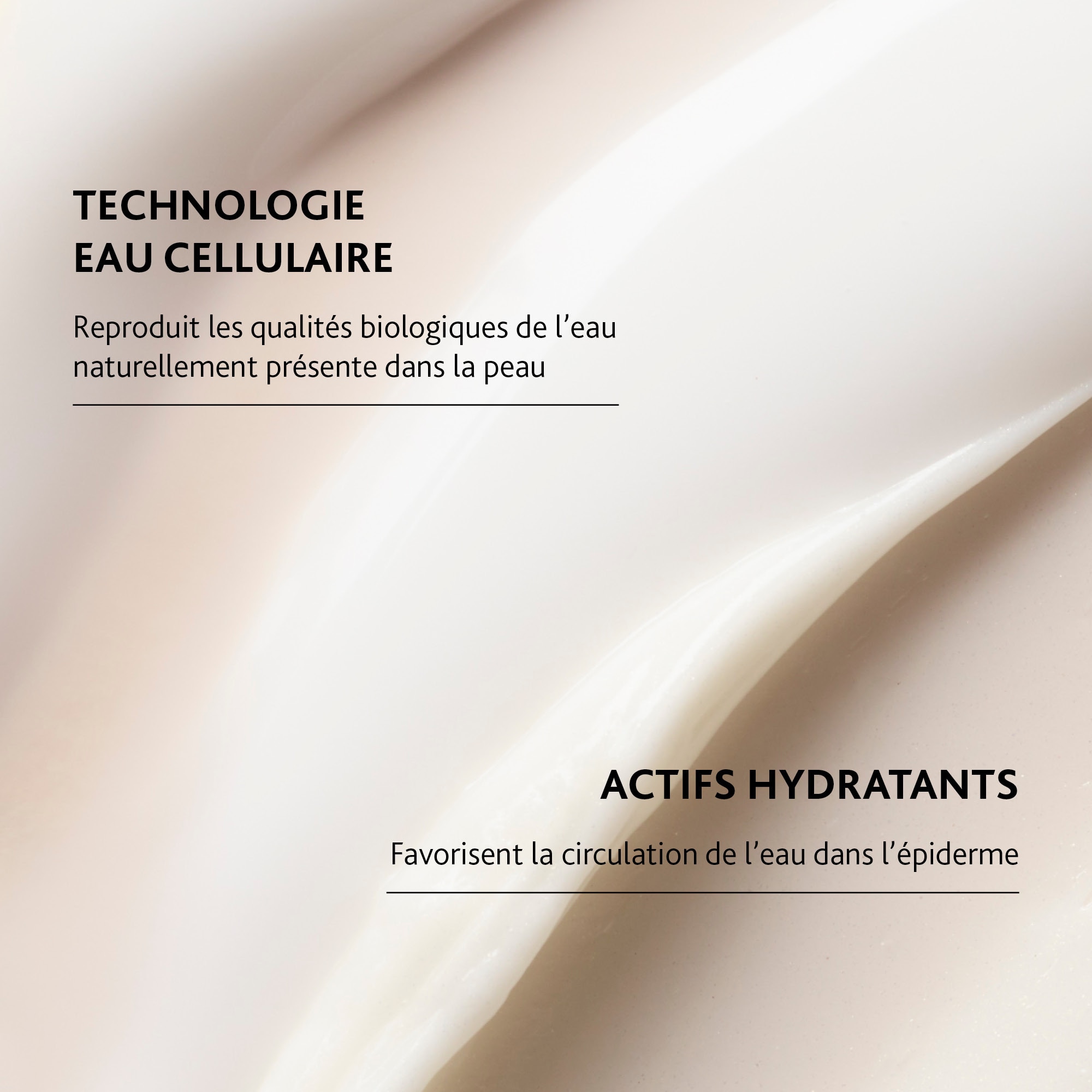 Crème fondante d'eau cellulaire