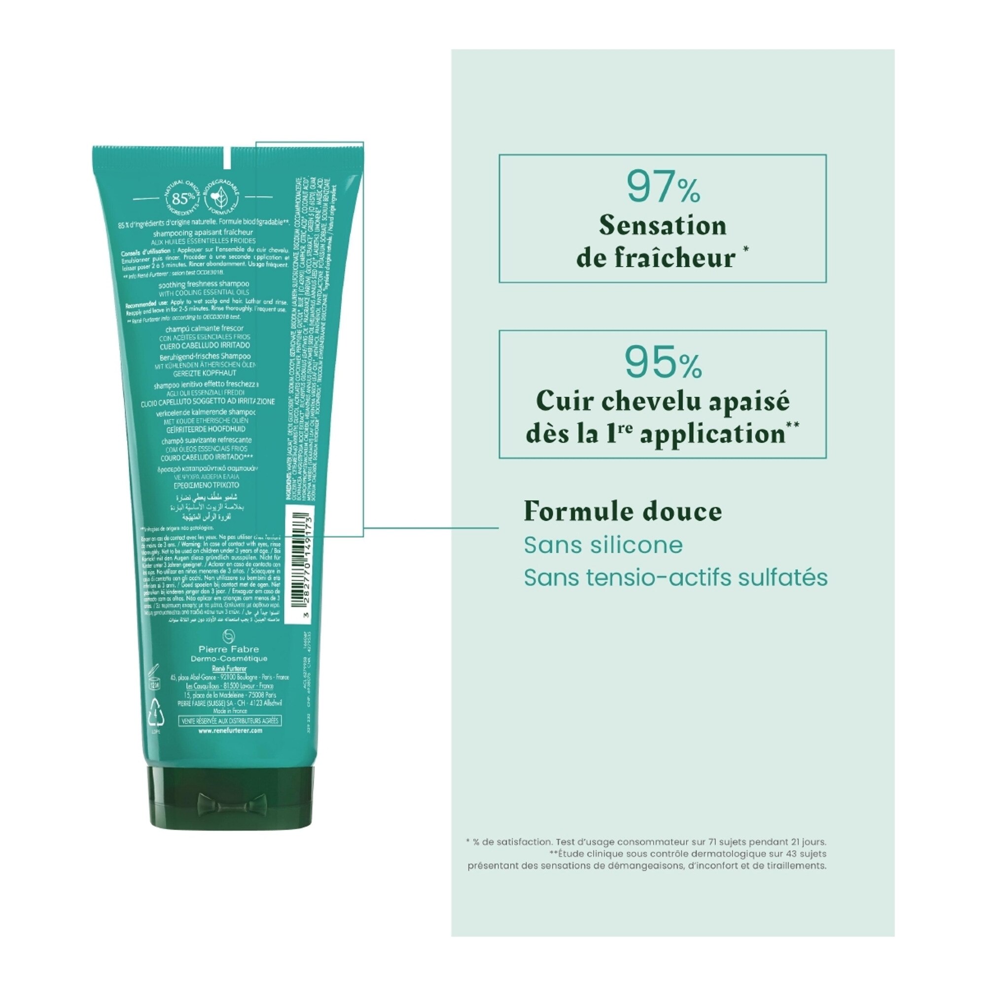 250ML RENE FURTERER ASTERA Shampooing apaisant fraîcheur 1 of 4