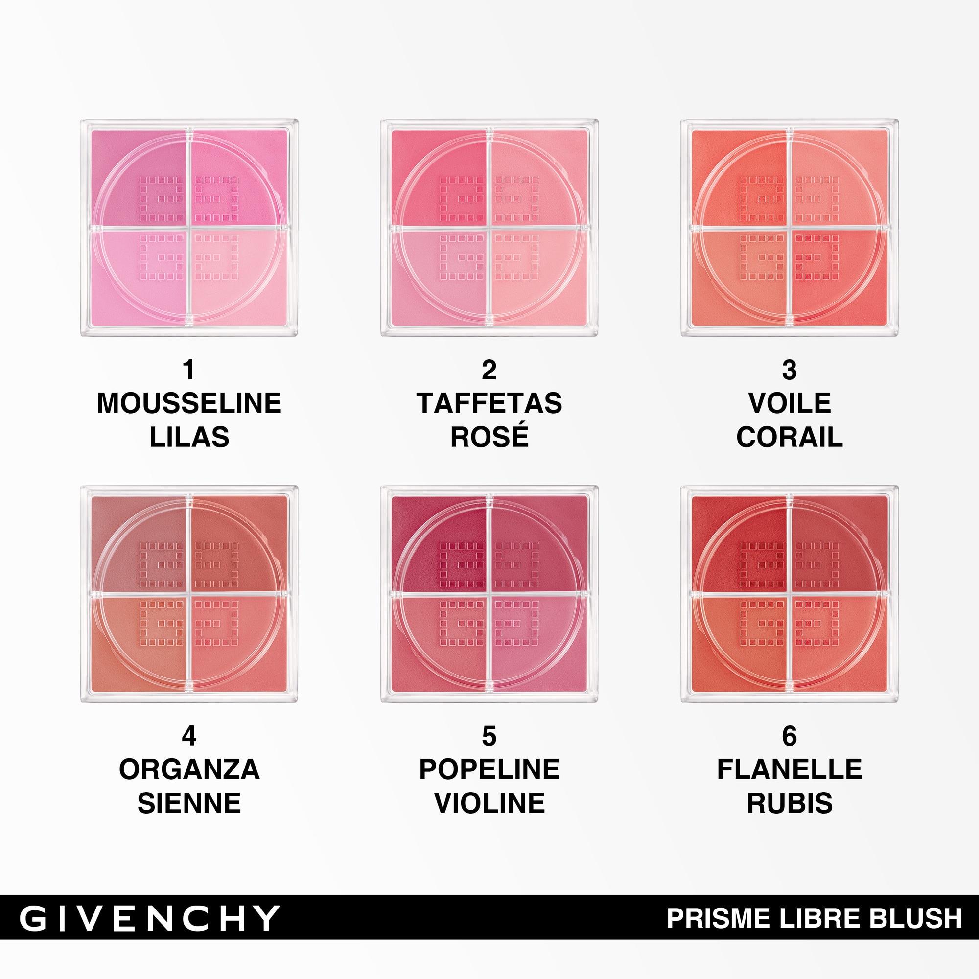  GIVENCHY PRISME LIBRE Blush poudre libre 4 couleurs  1 of 4 