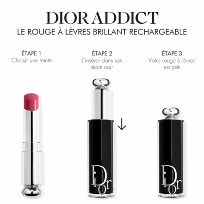  DIOR DIOR ADDICT Recharge - rouge à lèvres brillant - 90 % d'origine naturelle  1 of 4 