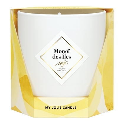  MY JOLIE CANDLE BOUGIE BIJOU Bougie collier or billes noires monoi les essentielles  1 of 2 