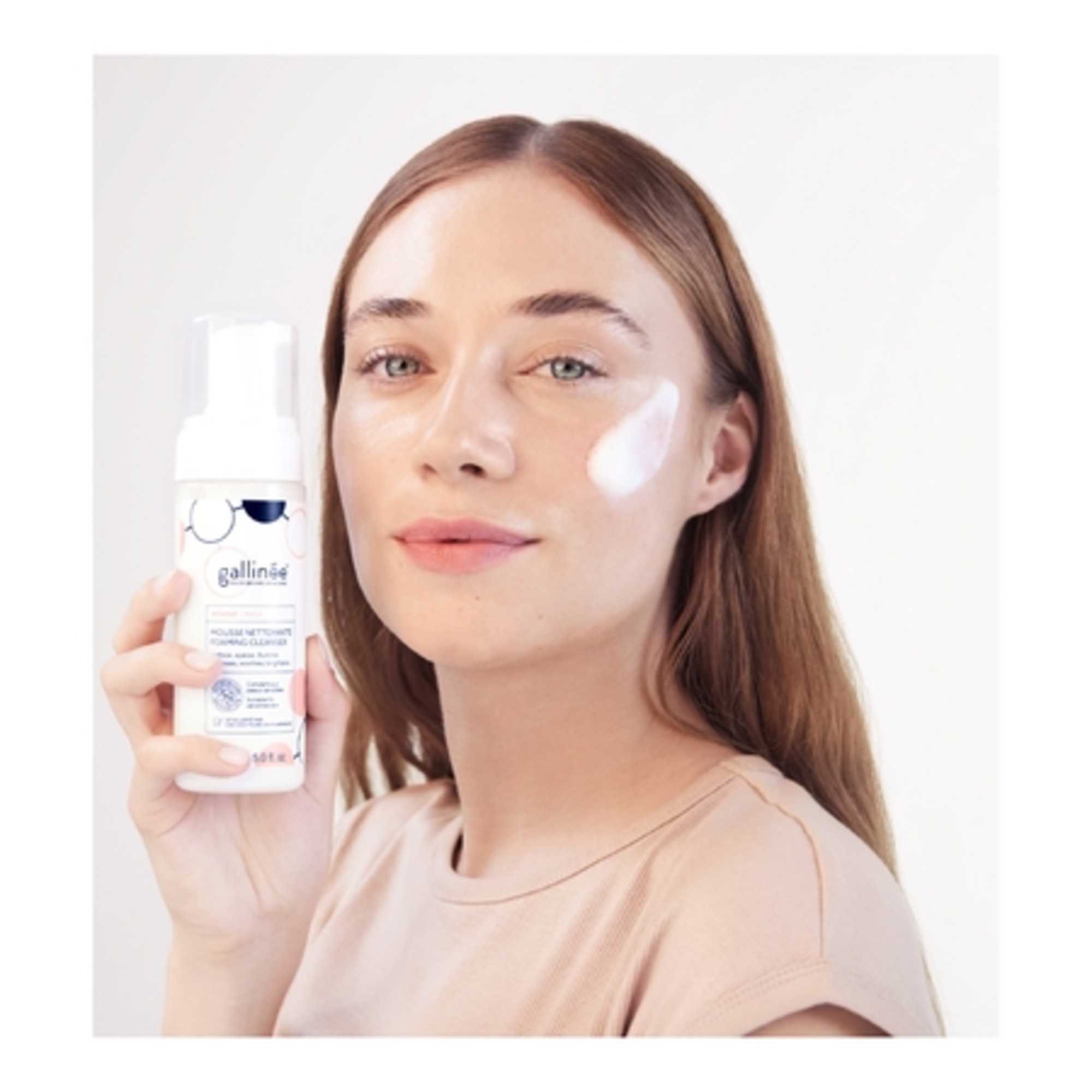 Mousse nettoyante pour peaux sensibles