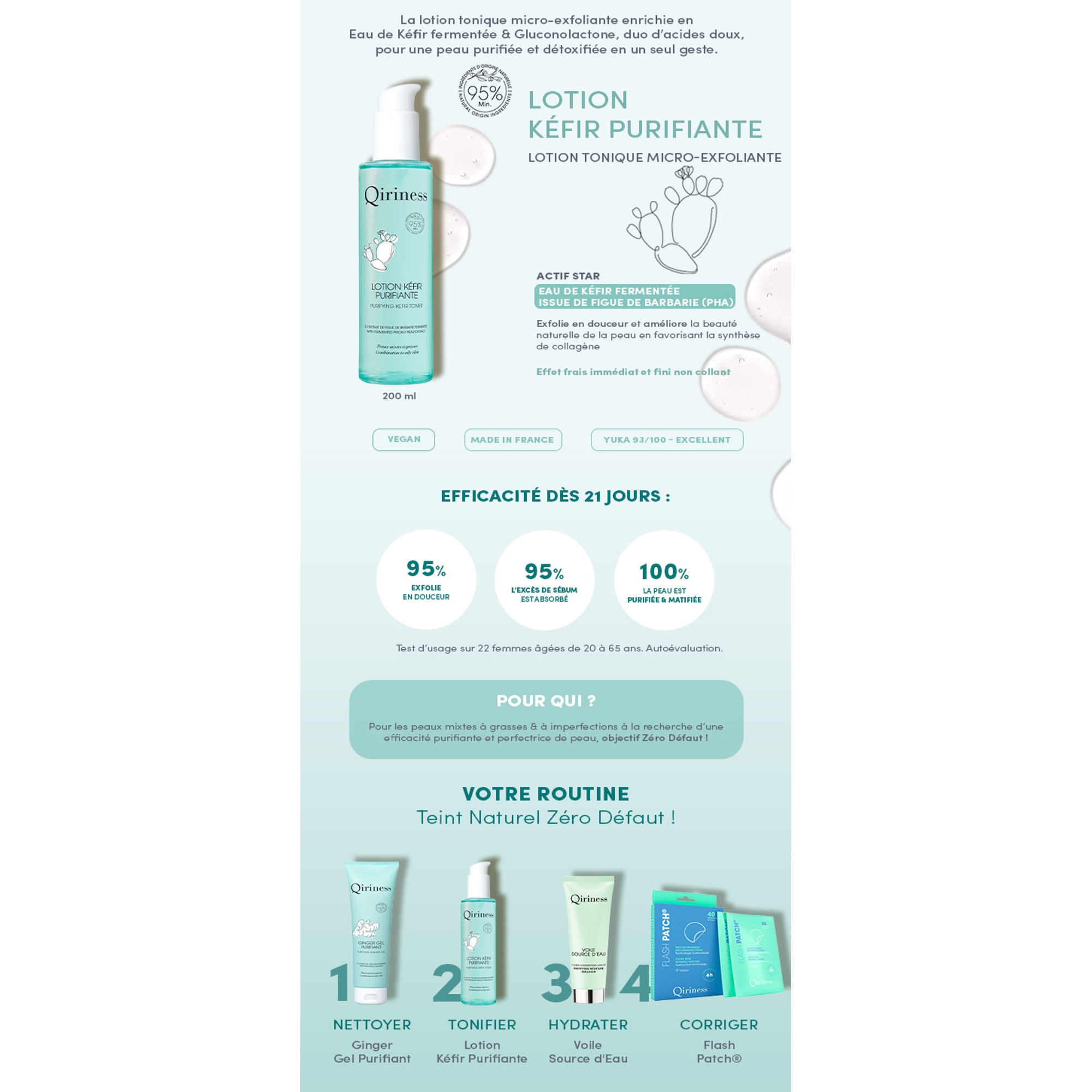 Lotion kéfir purifiante