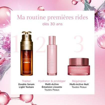 100ML Clarins MULTI-ACTIVE Emulsion lissante, booster d’éclat – toutes peaux  1 of 4 